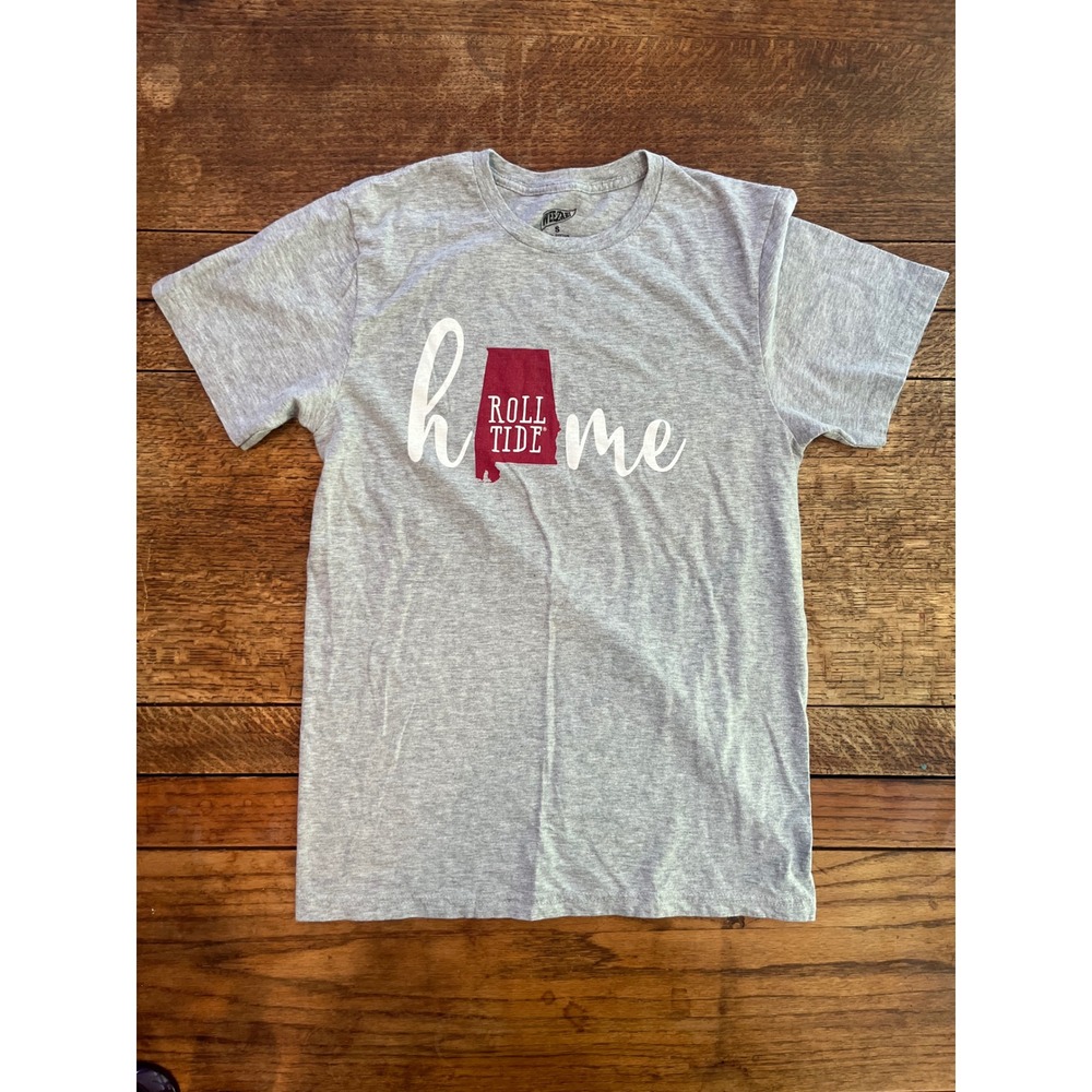 Women Alabama Roll Tide Home Homecoming 100% cotton gray short sleeve T-shirt S